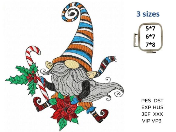 Christmas Gnome with Poinsettia Embroidery Review