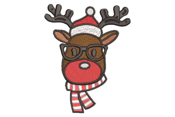 Christmas Reindeer with Glasses Embroidery Review