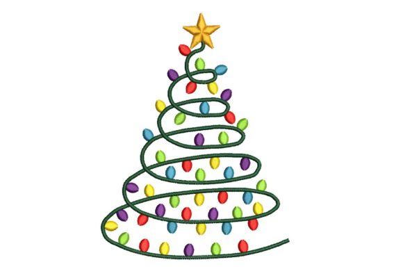 Christmas Tree with Lights Embroidery Review