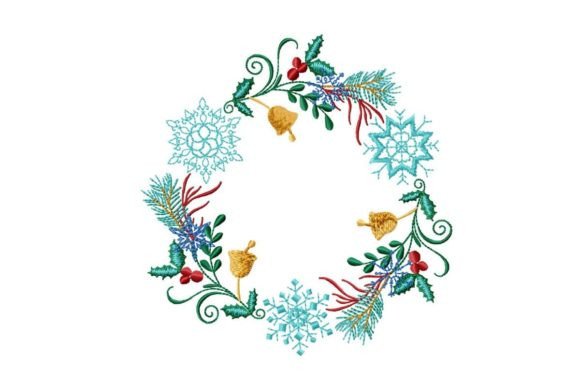 Christmas Wreath with Snowflakes Embroidery Review