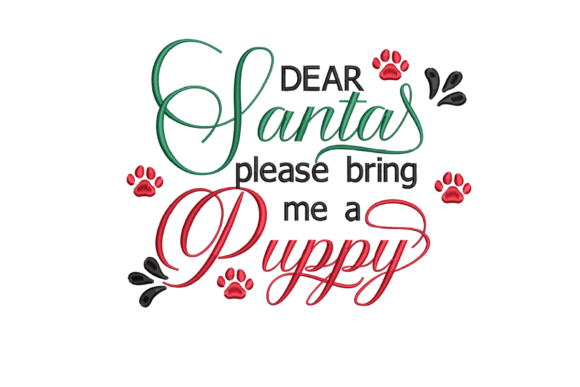 Dear Santa Please Bring Me a Puppy Embroidery Review
