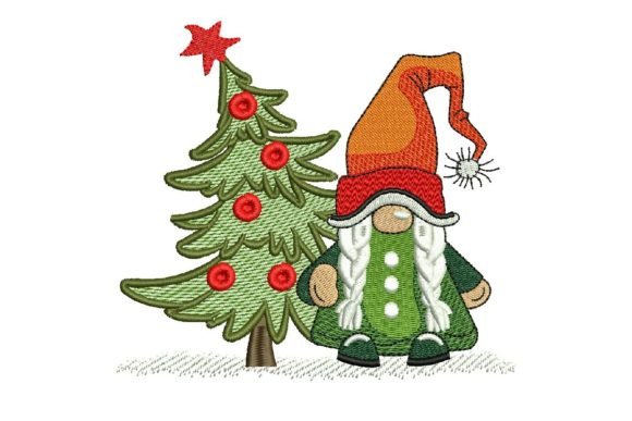 Gnome with Christmas Tree Embroidery Review