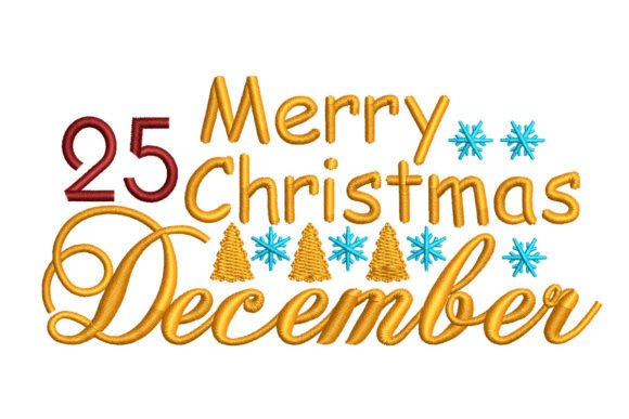 Merry Christmas 25 December Embroidery Design Review